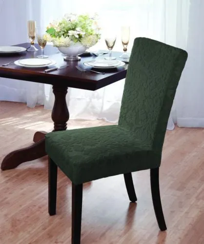 Luxurious Velvet Damask Dining Chair Cover