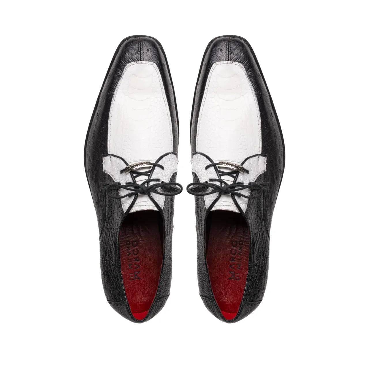 Marco Di Milano Andretti Ostrich Leg White Black