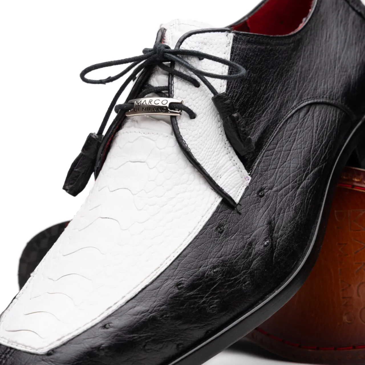 Marco Di Milano Andretti Ostrich Leg White Black