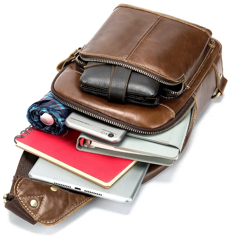 Matte Leather Chest Bag