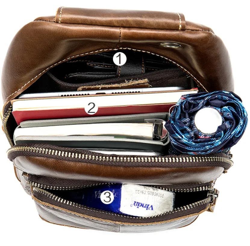 Matte Leather Chest Bag