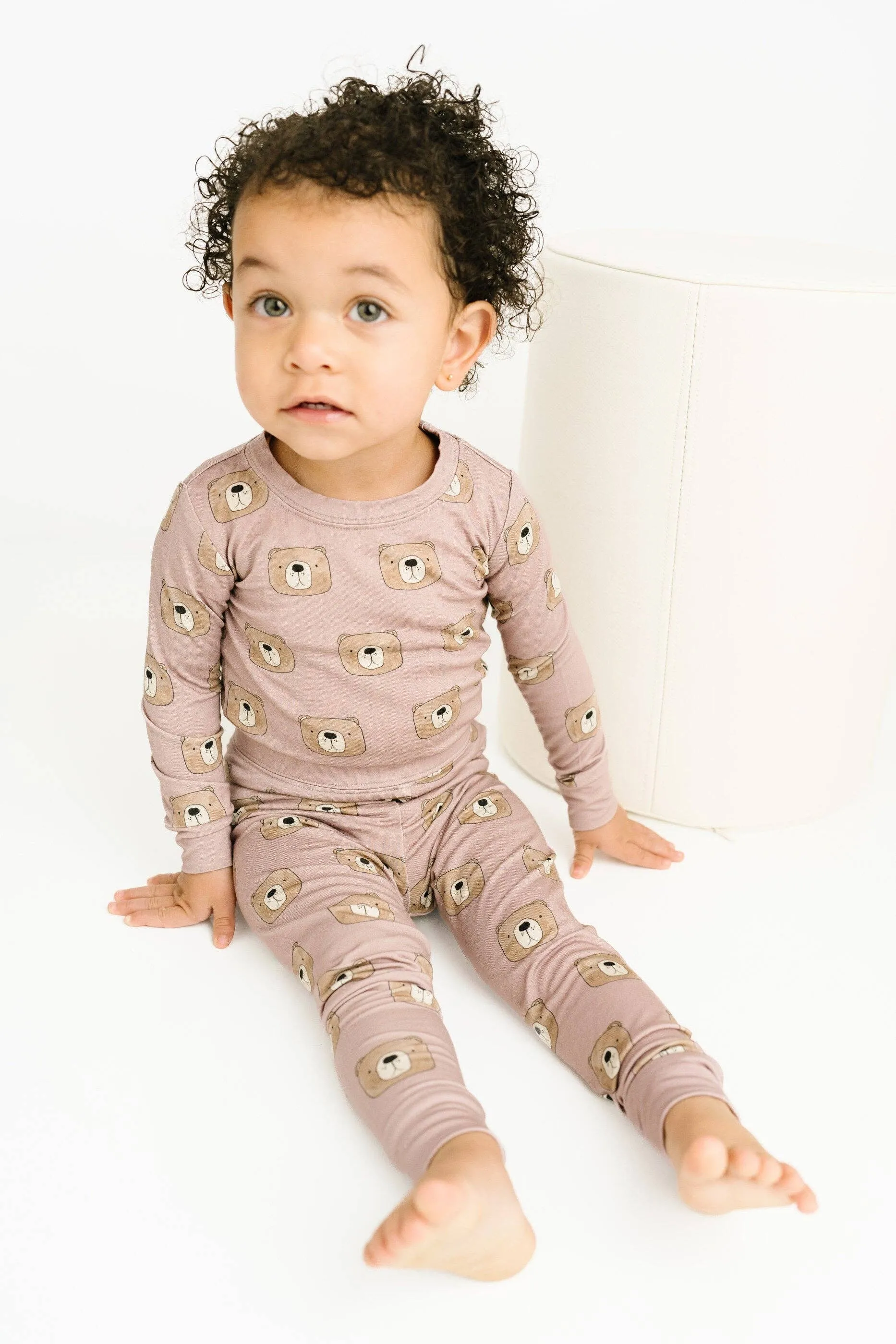 Mauve Bears Bamboo Set