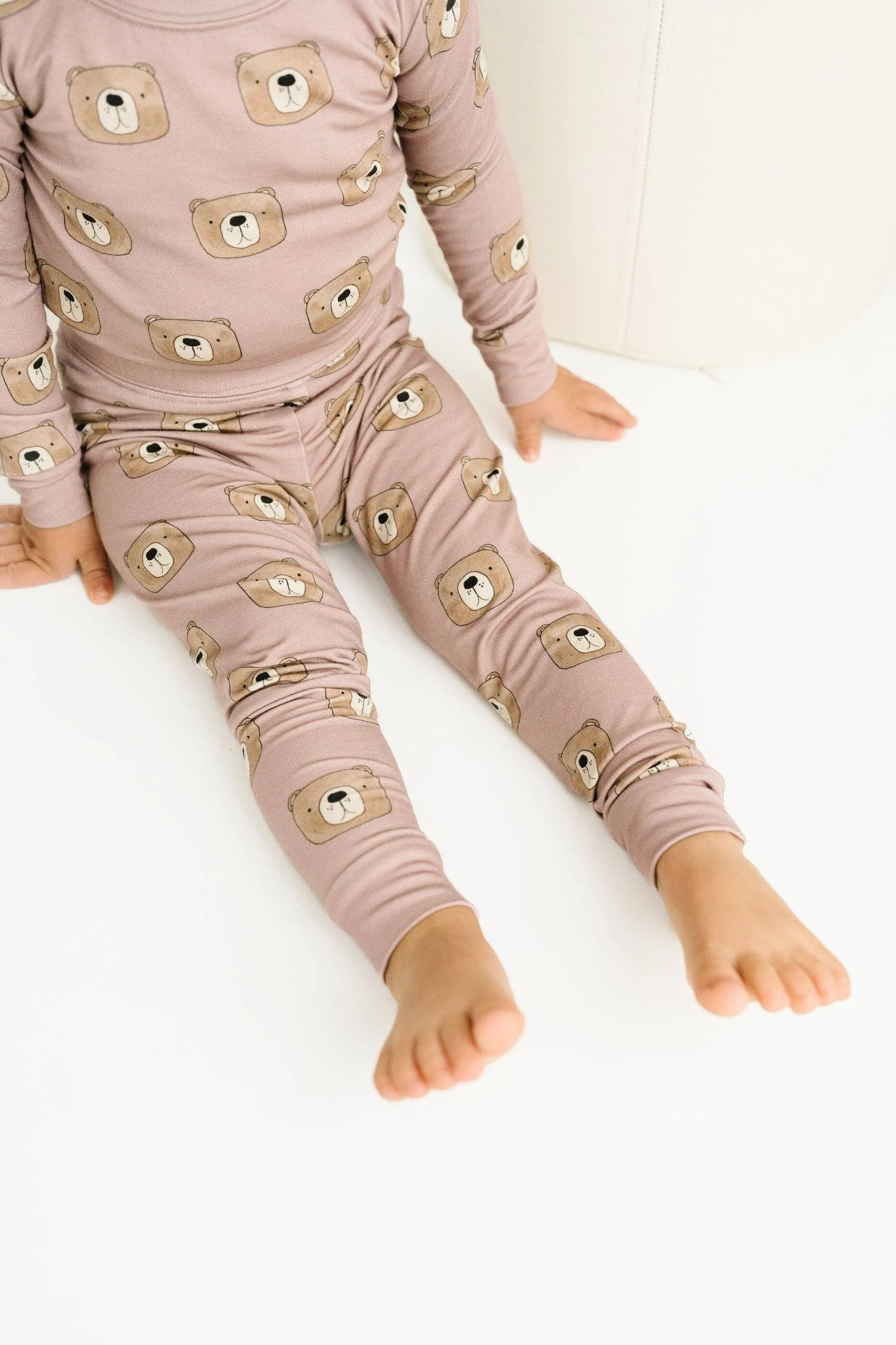 Mauve Bears Bamboo Set