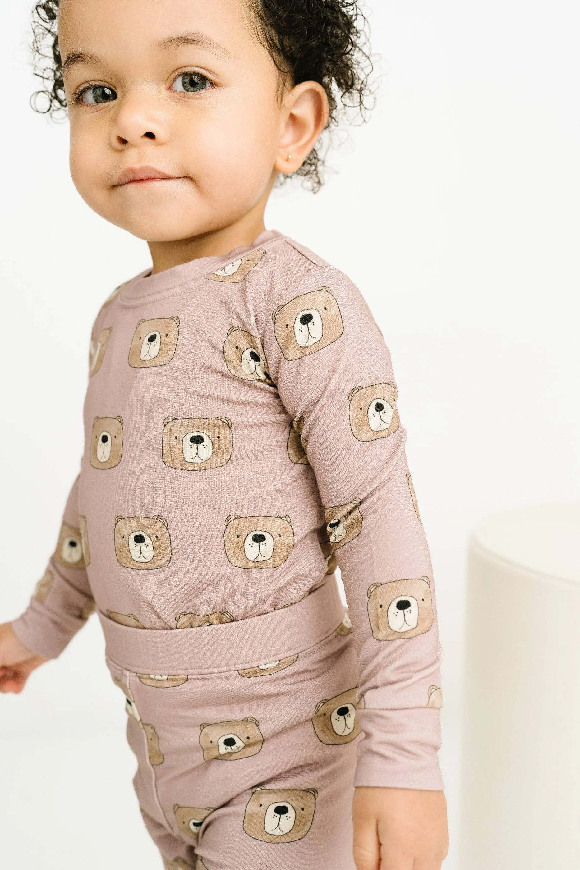 Mauve Bears Bamboo Set