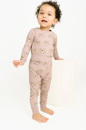 Mauve Bears Bamboo Set
