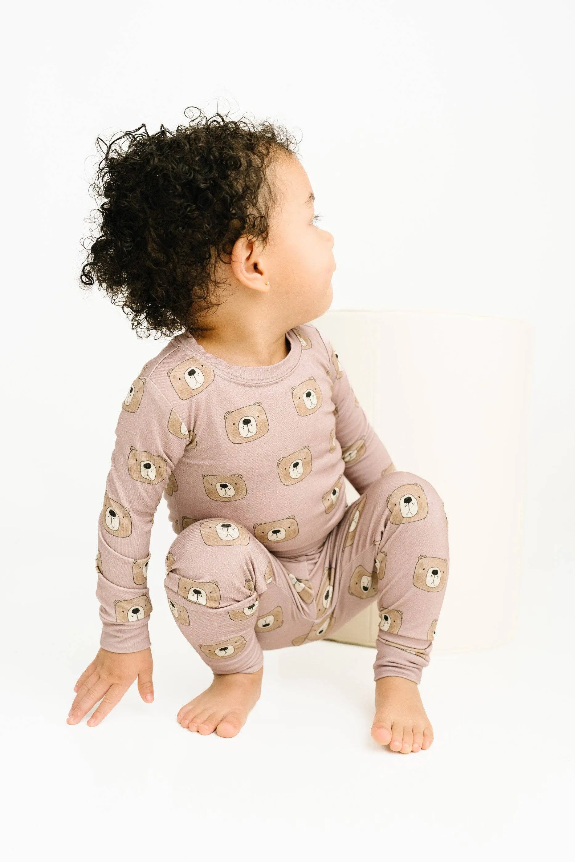 Mauve Bears Bamboo Set