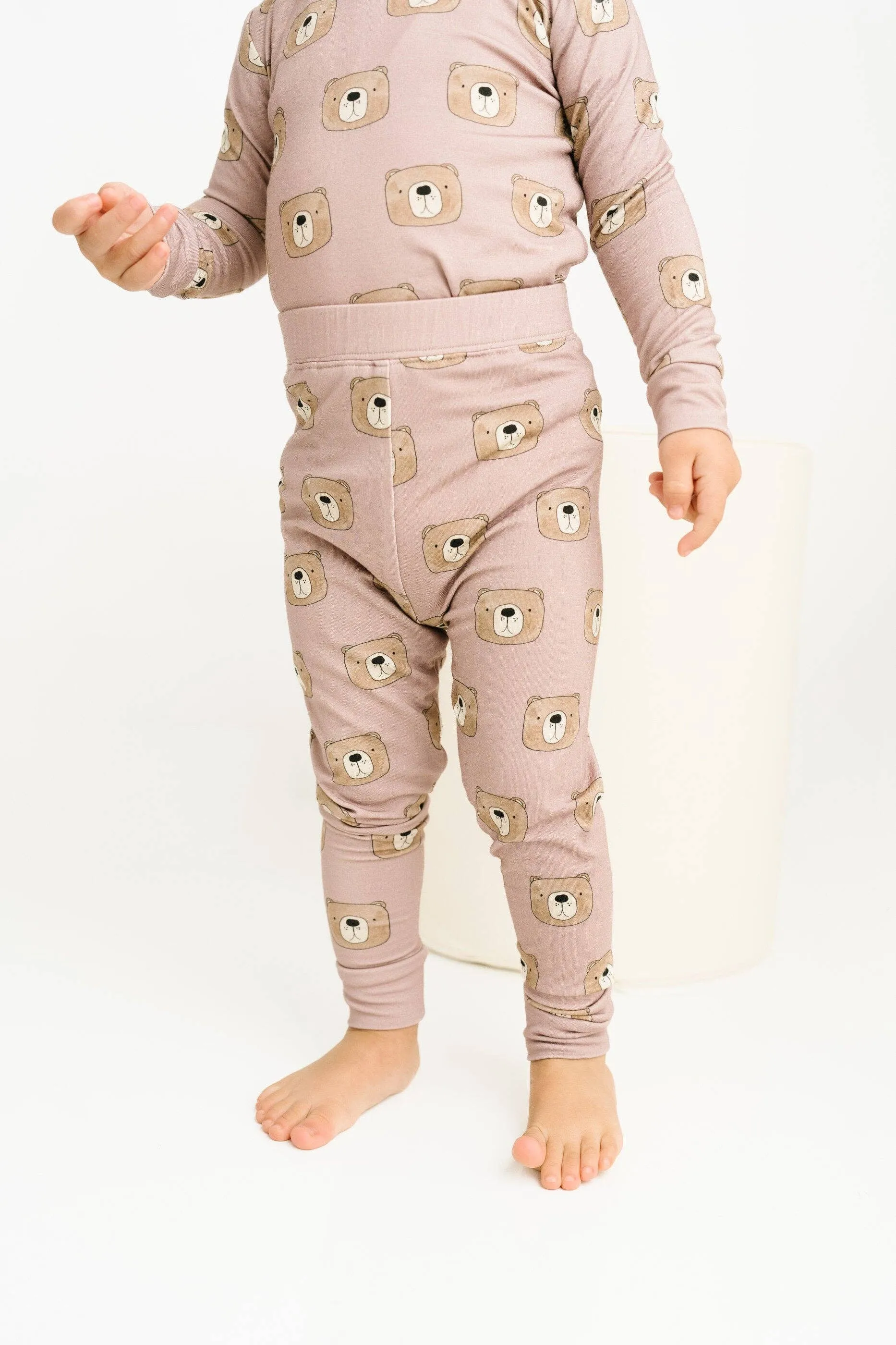 Mauve Bears Bamboo Set