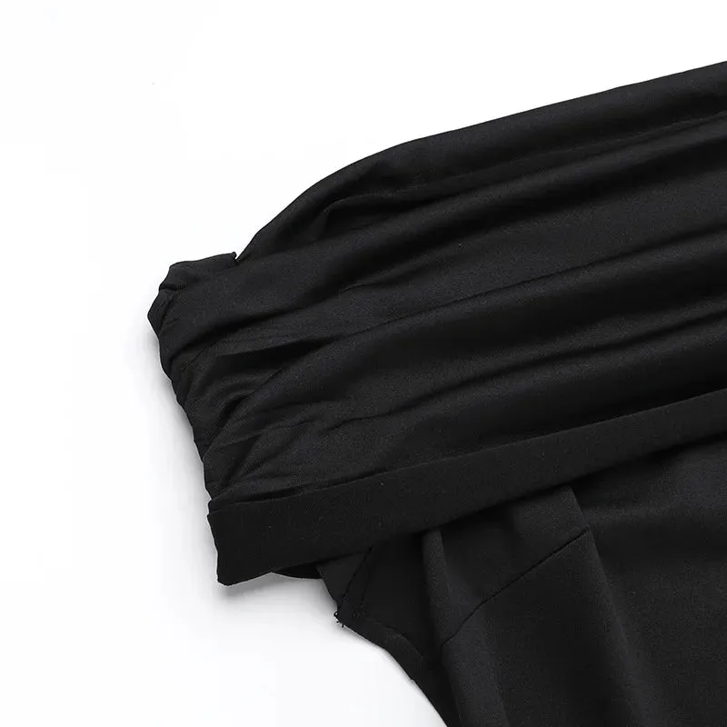 Mermaid Off-Shoulder Backless Gown - Ruched for Evening Glamour