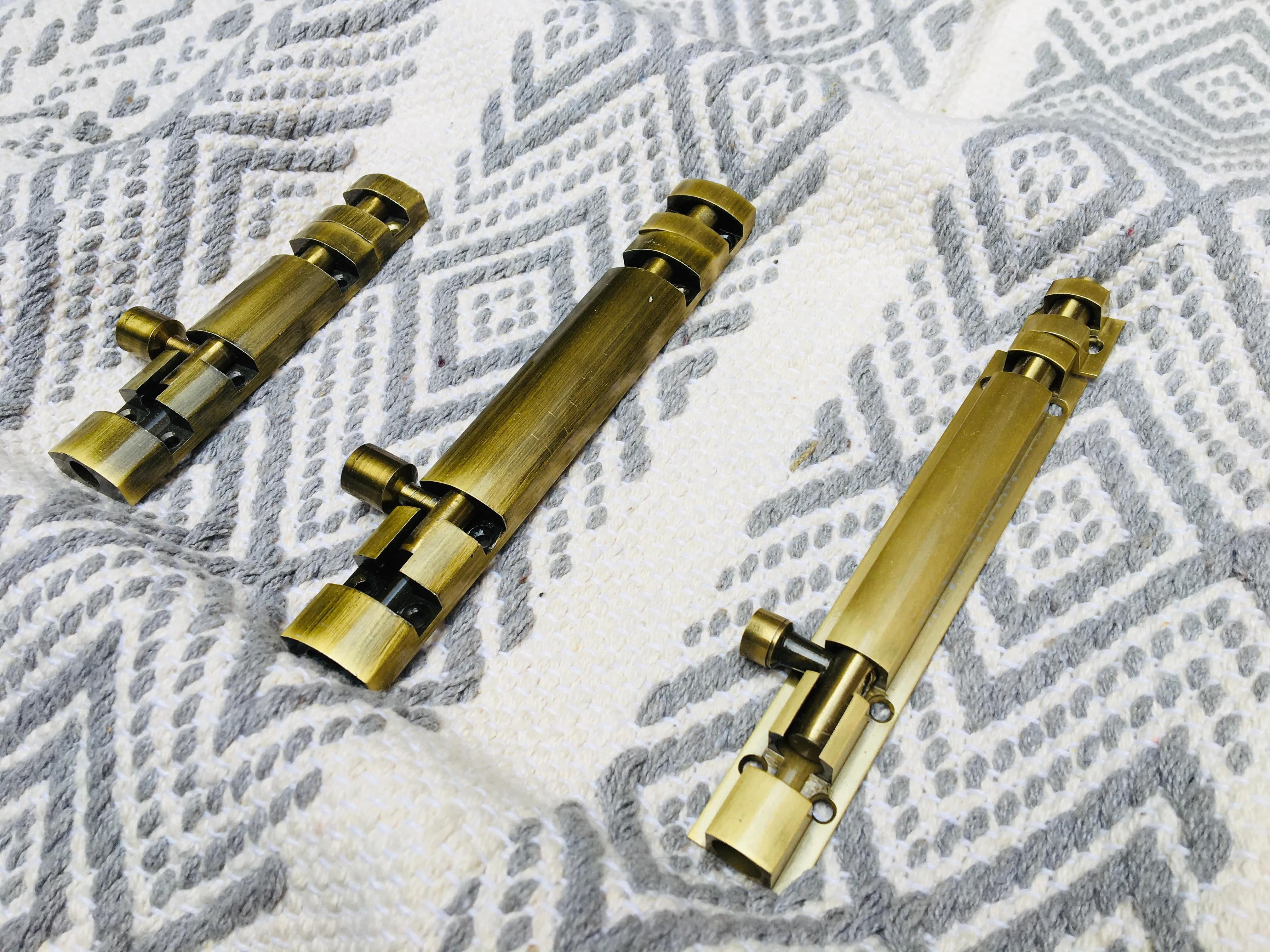 Metal Tower Bolt In Different Screw Position In Antique Finish Latches For Doors By DH