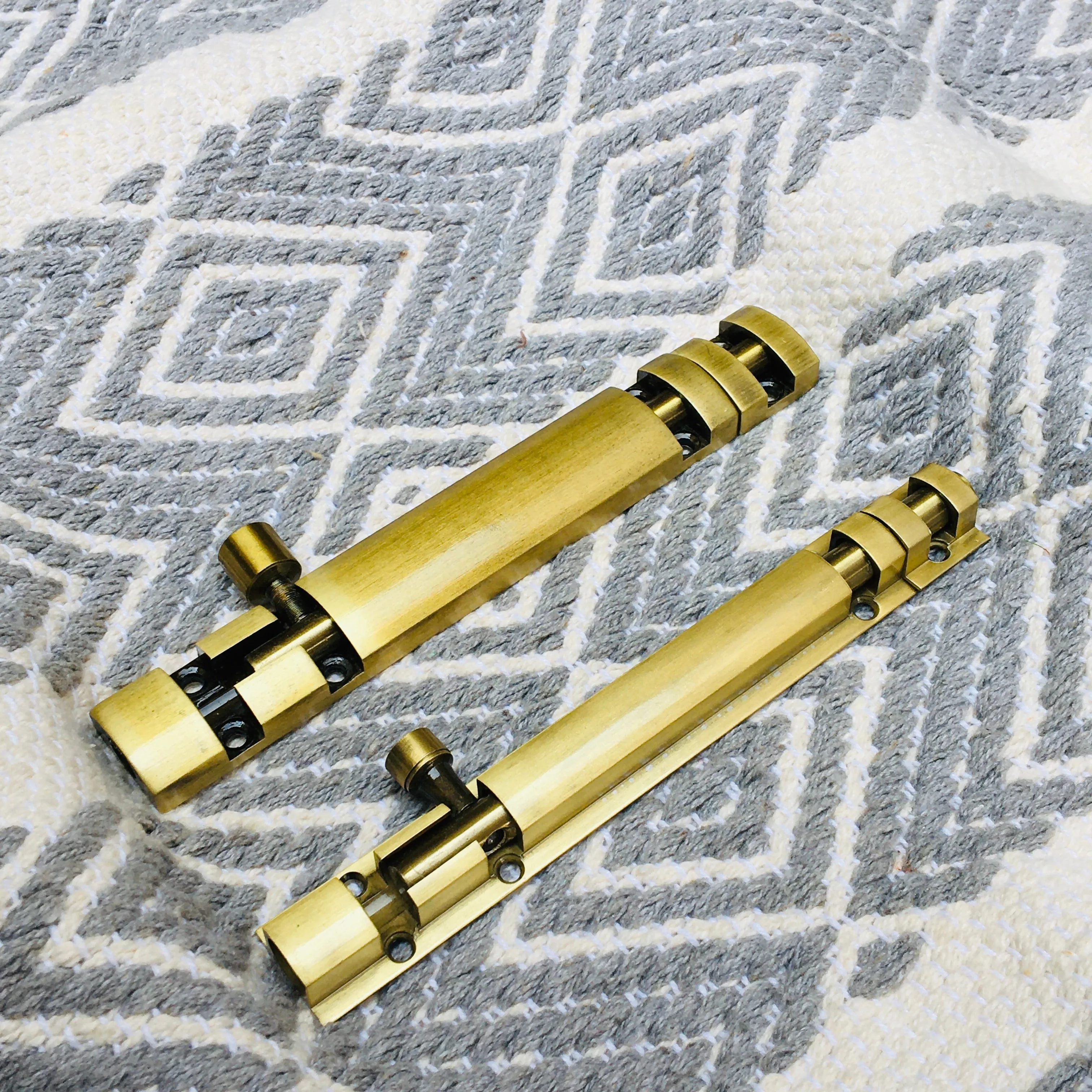 Metal Tower Bolt In Different Screw Position In Antique Finish Latches For Doors By DH