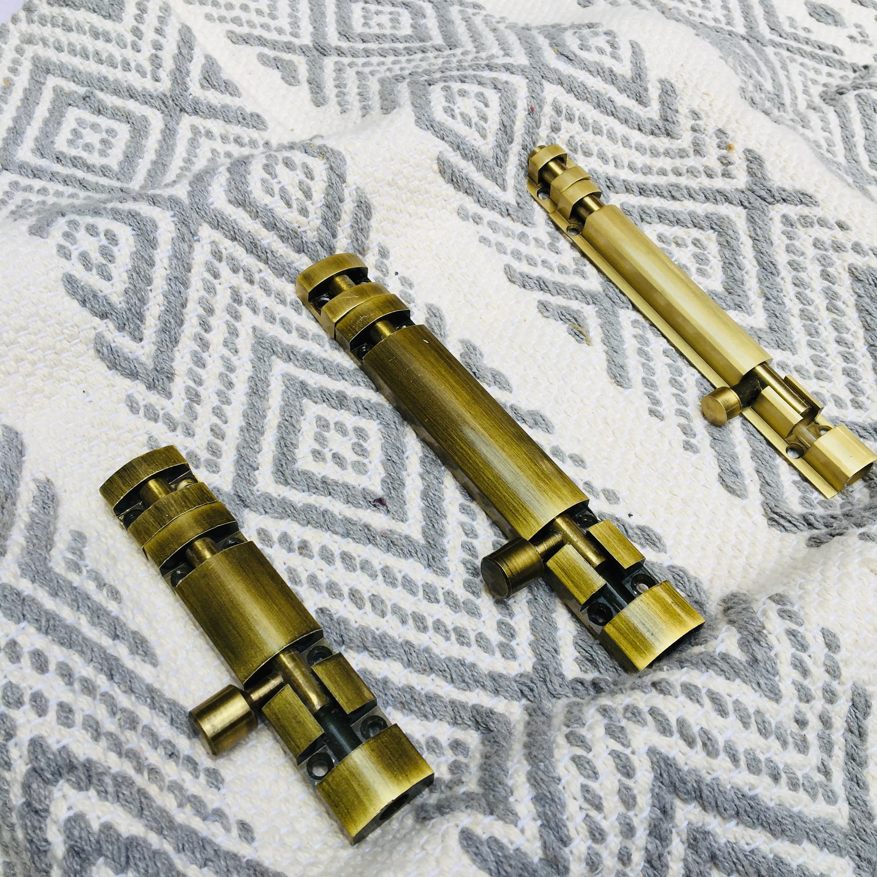 Metal Tower Bolt In Different Screw Position In Antique Finish Latches For Doors By DH