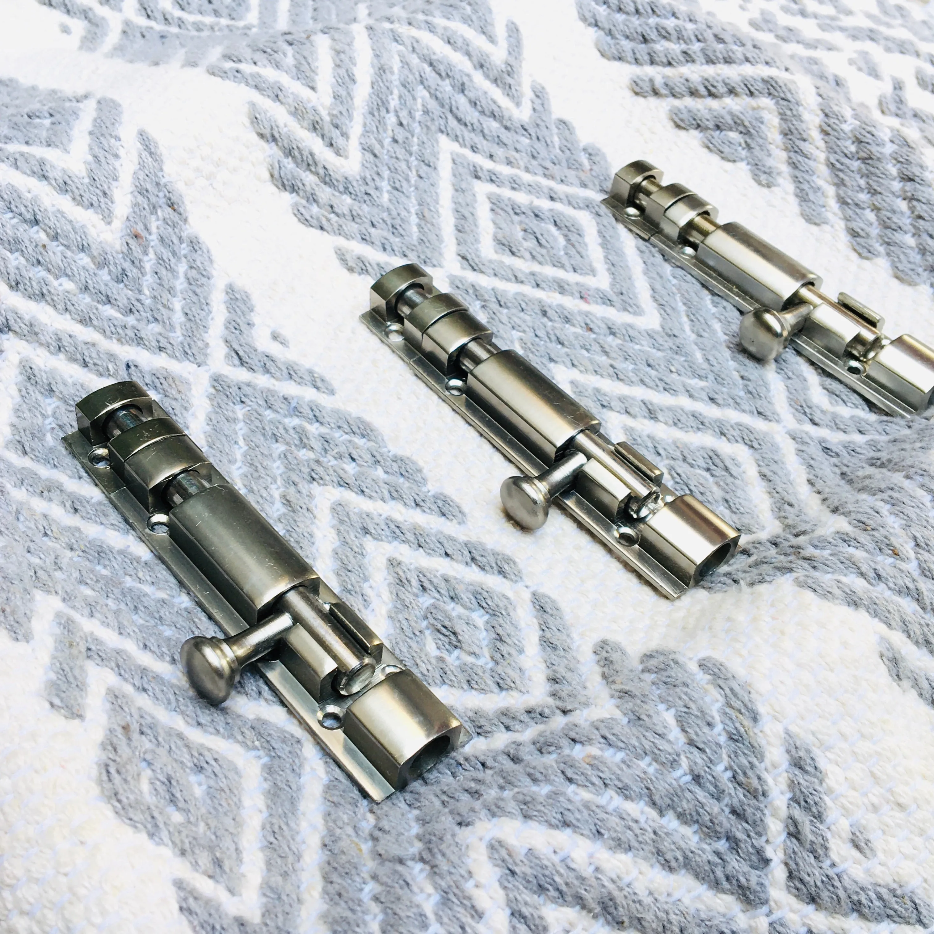 Metal Tower Bolt In Different Screw Position In Antique Finish Latches For Doors By DH