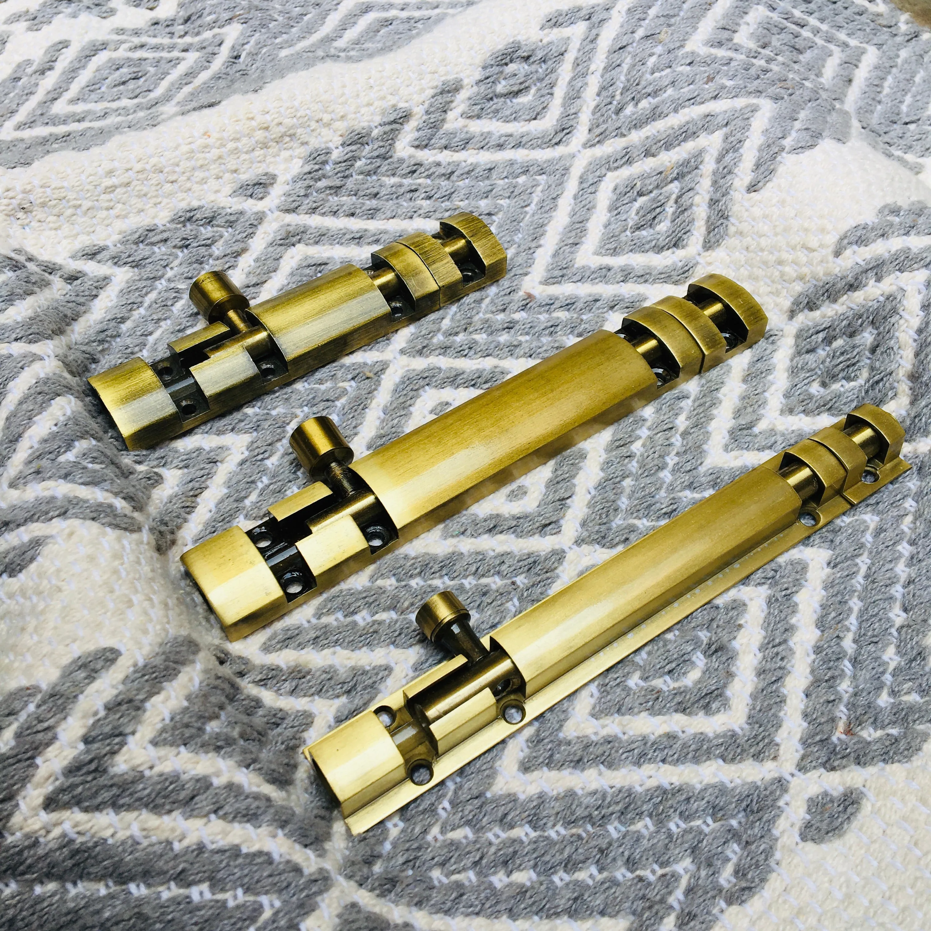 Metal Tower Bolt In Different Screw Position In Antique Finish Latches For Doors By DH