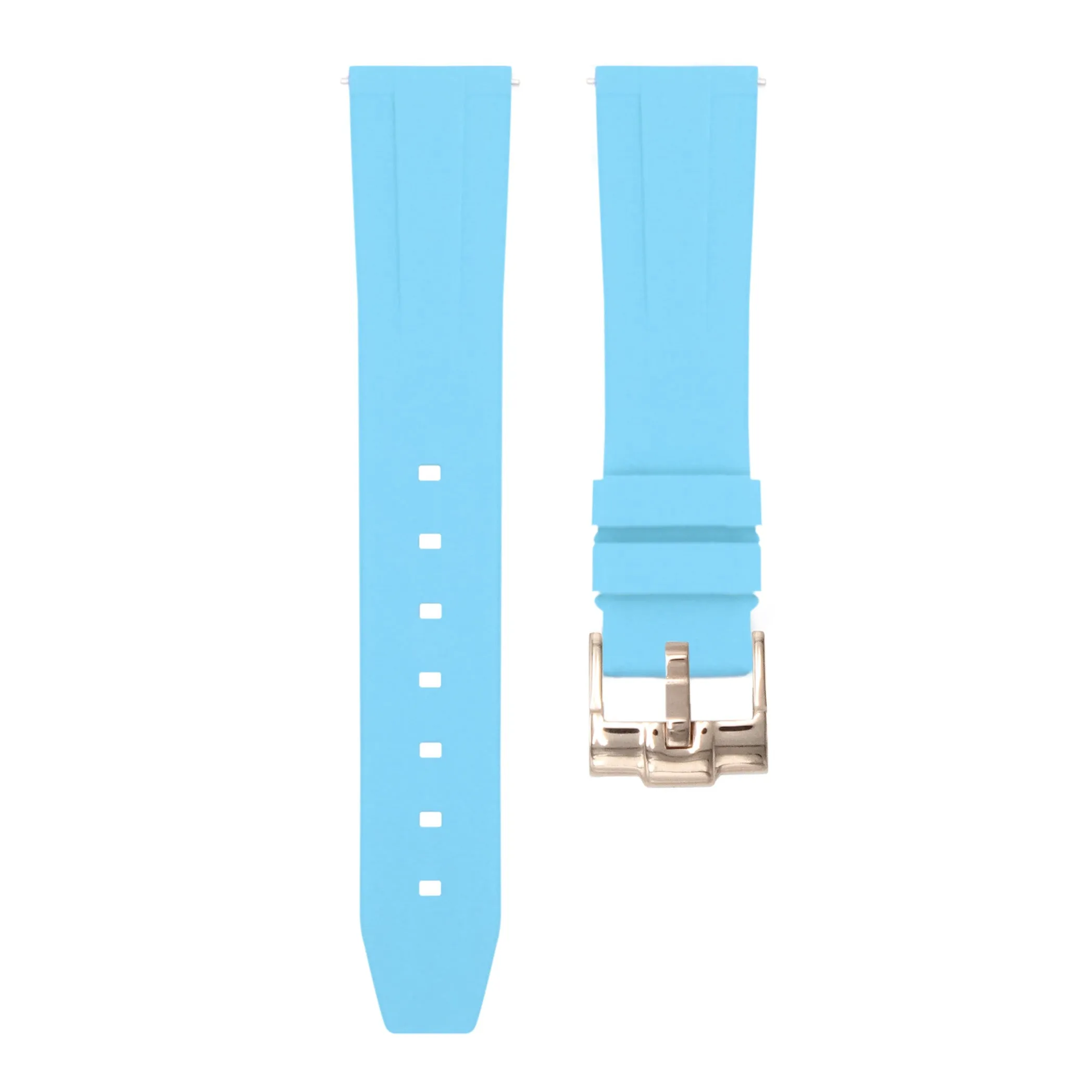 Miami Blue - Quick Release Rubber Watch Strap For Longines Elegant Collection