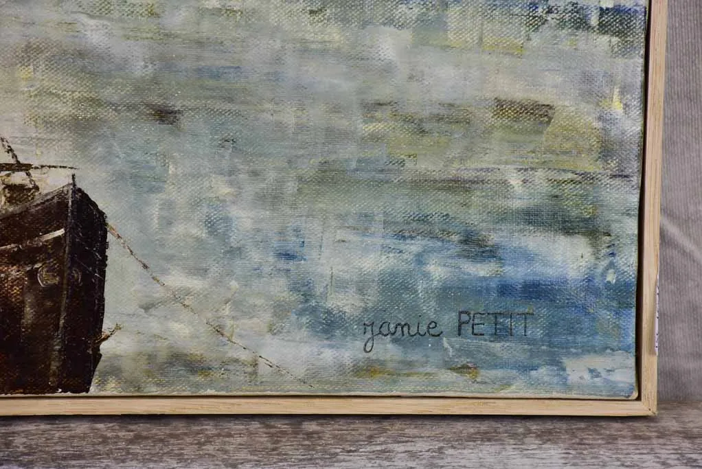 Mid-Century painting - Le Pont Wilson, Lyon 29 ¼ x 23 ¾""