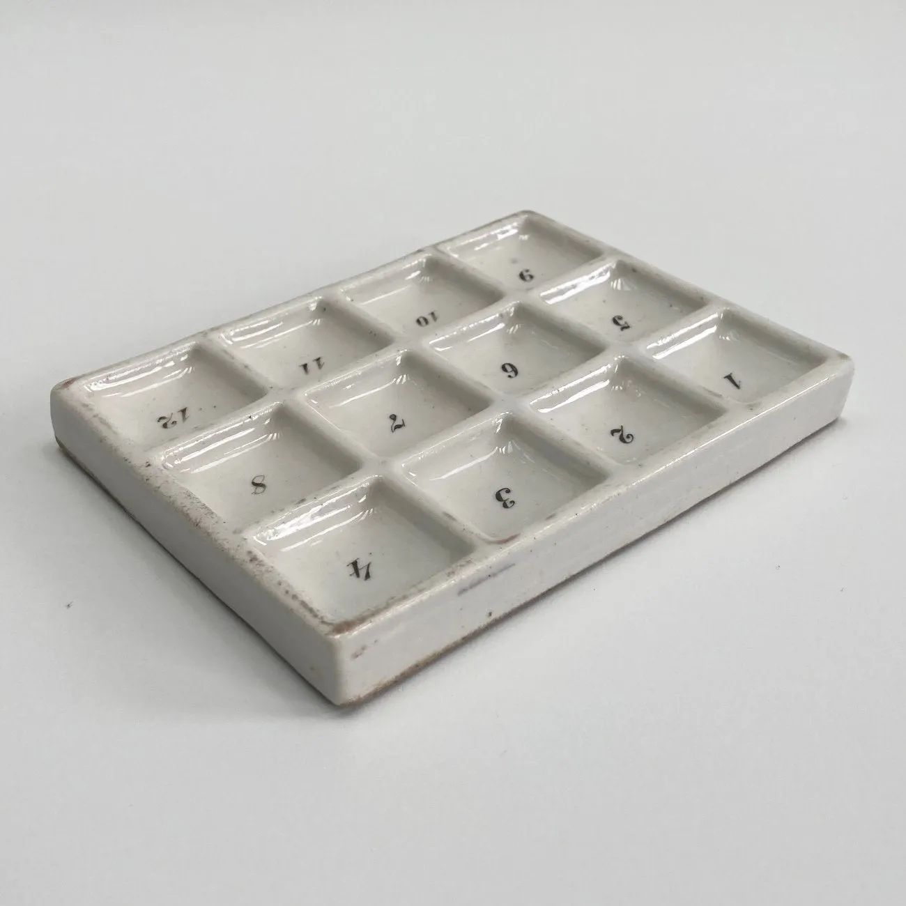 Mid Victorian Porcelain Laboratory Sample Tray by Haldenwanger Berlin