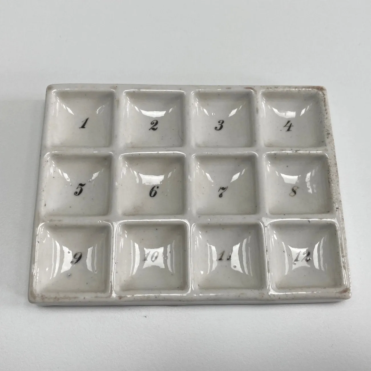 Mid Victorian Porcelain Laboratory Sample Tray by Haldenwanger Berlin