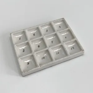 Mid Victorian Porcelain Laboratory Sample Tray by Haldenwanger Berlin