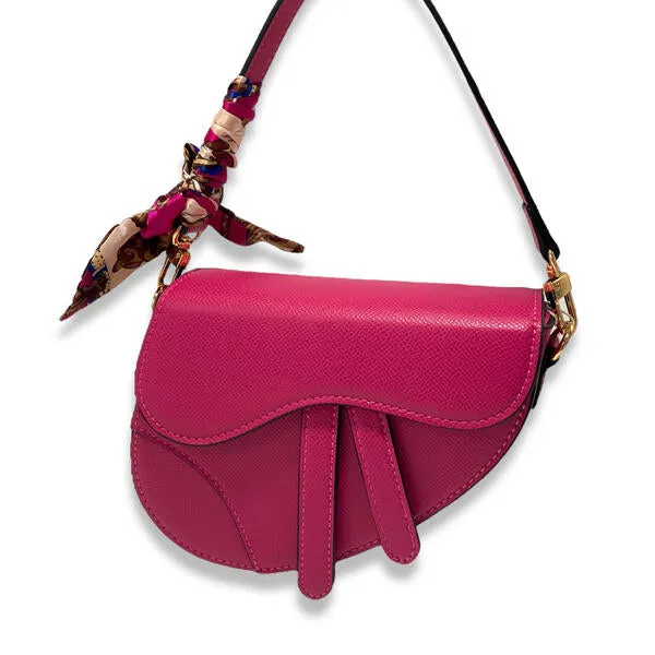 Mini Saddle Purse W/ Scarf - B1309