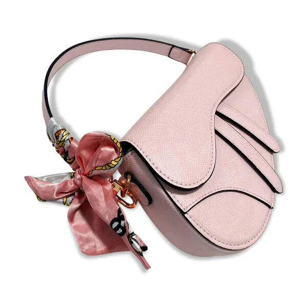 Mini Saddle Purse W/ Scarf - B1309