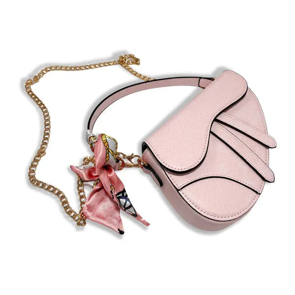 Mini Saddle Purse W/ Scarf - B1309