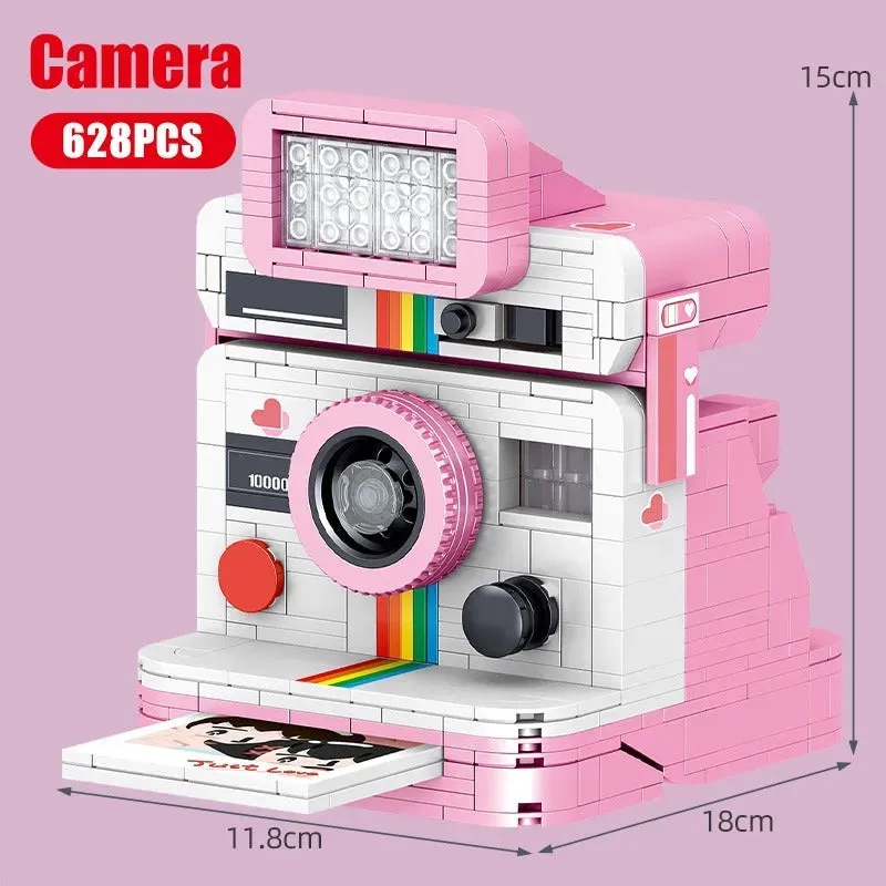 MOC Rainbow Instant Photo Camera MINI Bricks Toys