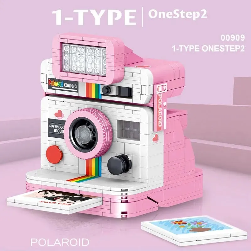 MOC Rainbow Instant Photo Camera MINI Bricks Toys