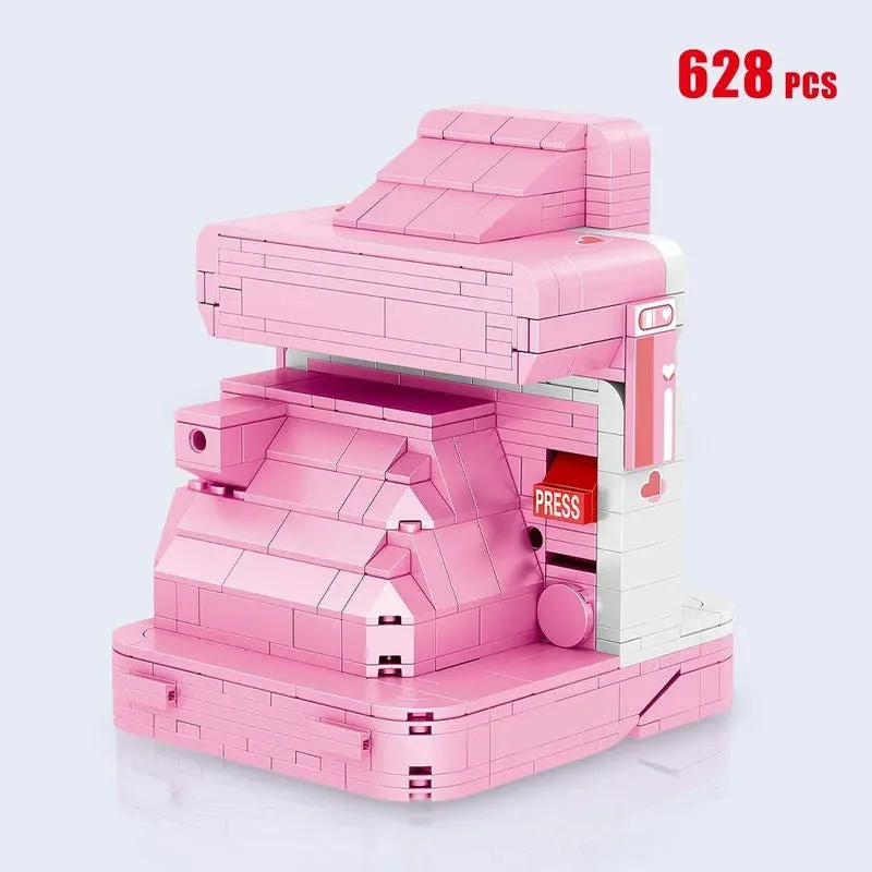 MOC Rainbow Instant Photo Camera MINI Bricks Toys