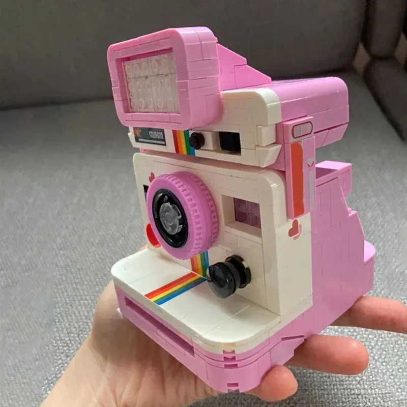 MOC Rainbow Instant Photo Camera MINI Bricks Toys