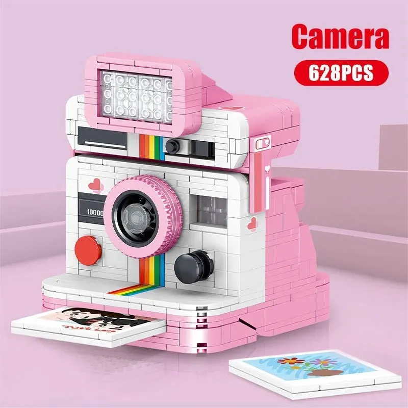 MOC Rainbow Instant Photo Camera MINI Bricks Toys