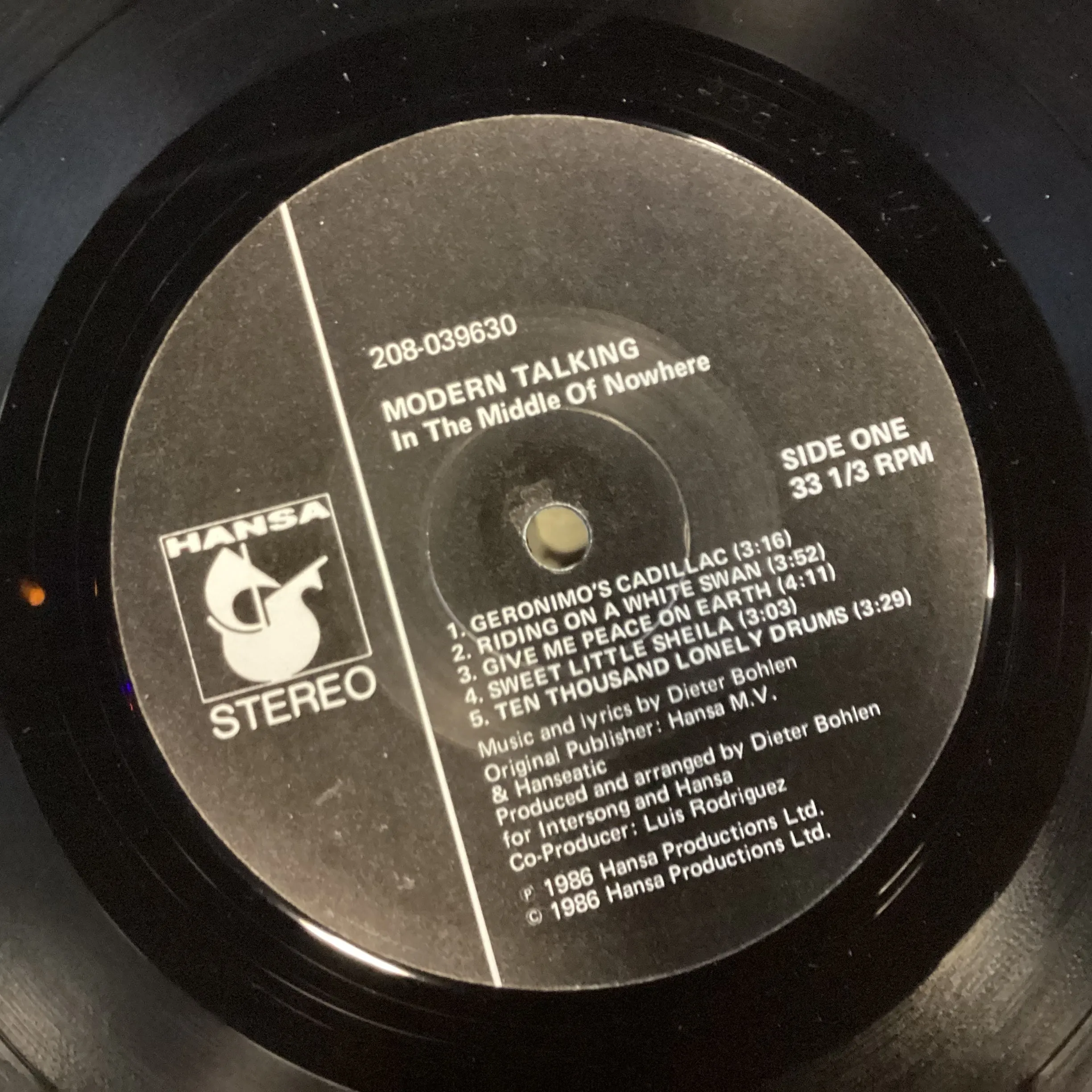 MODERN TALKING = IN THE MIDDLE OF NOWHERE: 4TH ALBUM (EUROPE 80S) (USED)