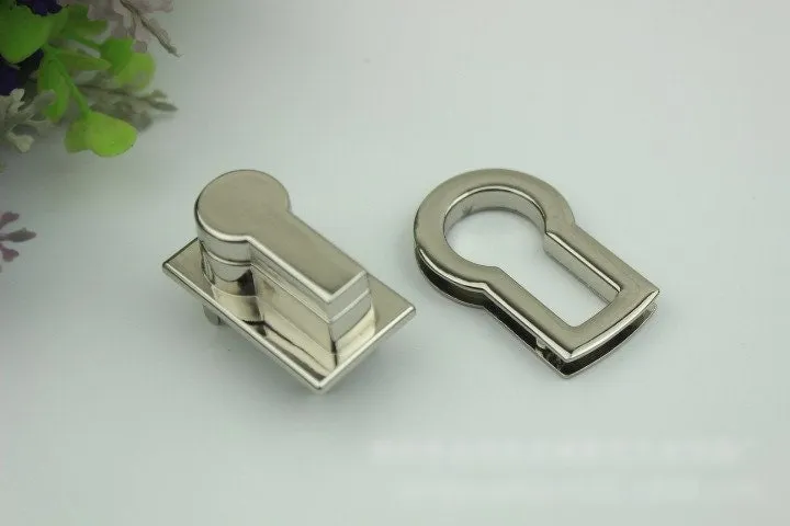 Mortise Twist Turn Lock 45mm Purse Charm Organizer Luggage Hardware Antique Gold Lock And Key Closure Small Bag Clutch Metal Accessories