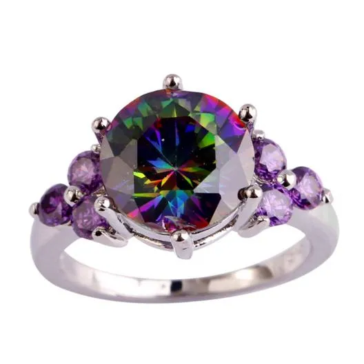 Mystic Topaz & Amethyst Ring