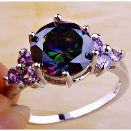 Mystic Topaz & Amethyst Ring