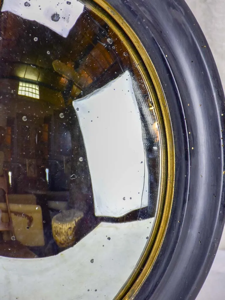 Napoleon III oval mirror with convex glass