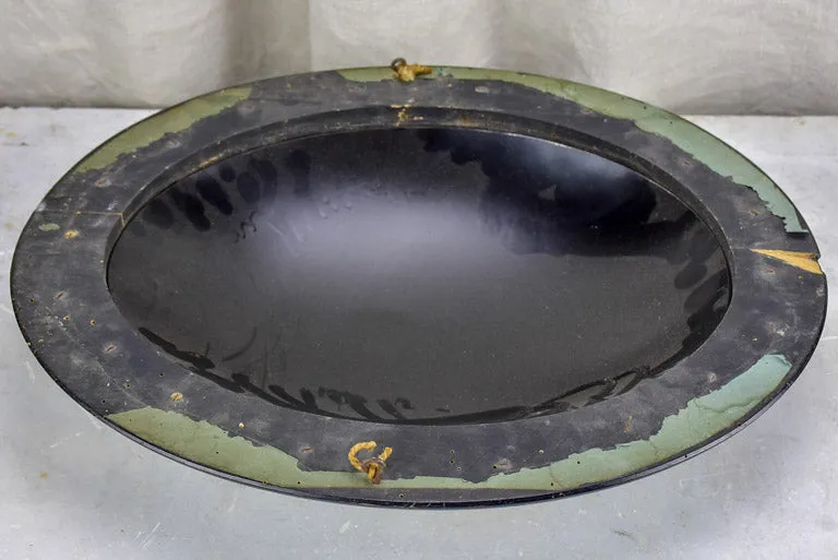 Napoleon III oval mirror with convex glass
