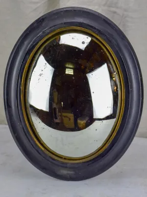 Napoleon III oval mirror with convex glass