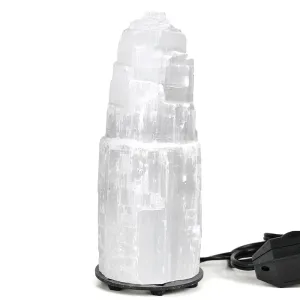 Natural Selenite Mountain Lamp