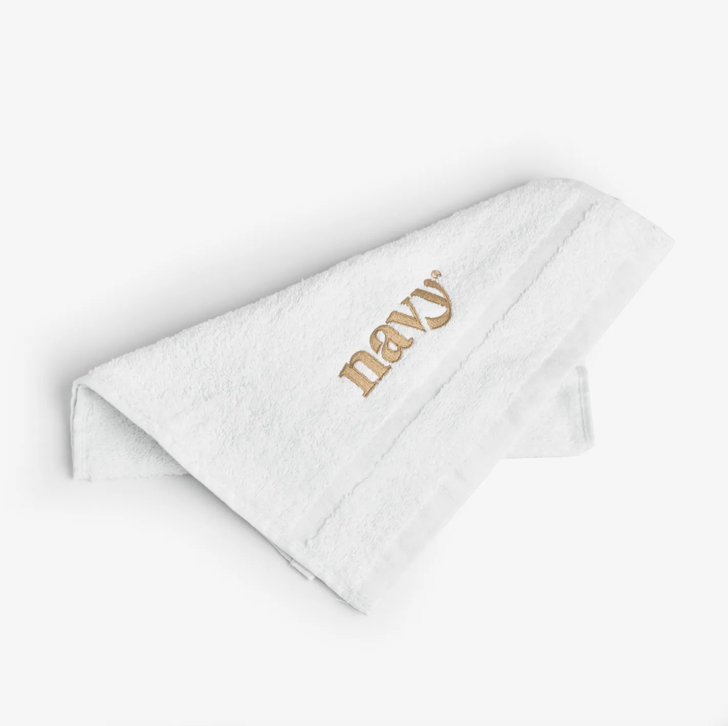 Navy Towel | Luxurious White Hand Towel