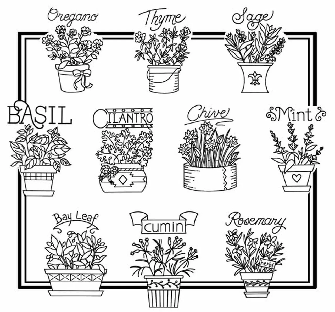 NEW Aunt Martha's 4001 Superb Herbs, Transfer Pattern, Hot Iron Transfers, Uncut, Unopened Transfers