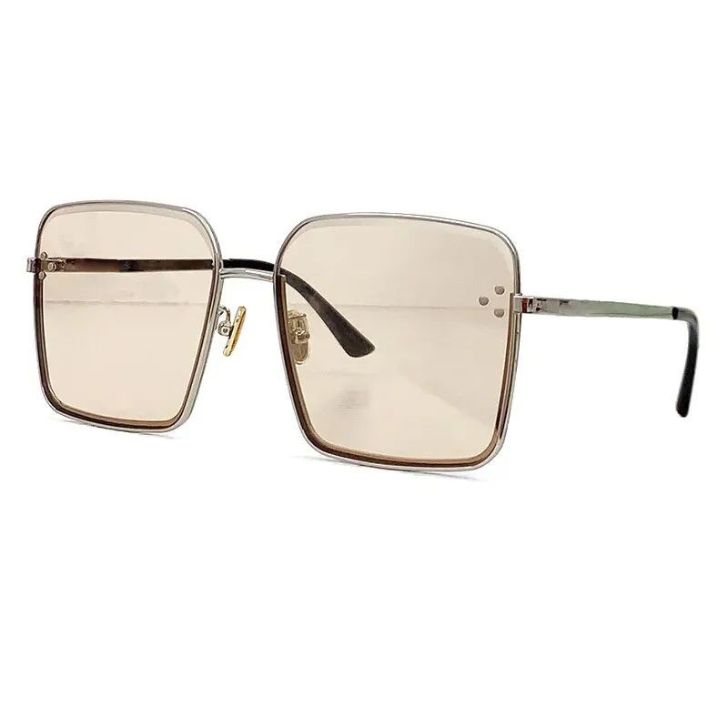 New Ladies Sunglasses 2023 Retro Oversized Sunglasses For Women And Luxurious Metal Frame Glasses For Women