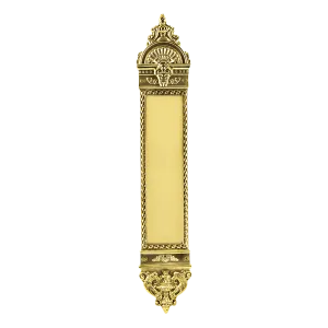 New Orleans Pushplate in Unlacquered Brass