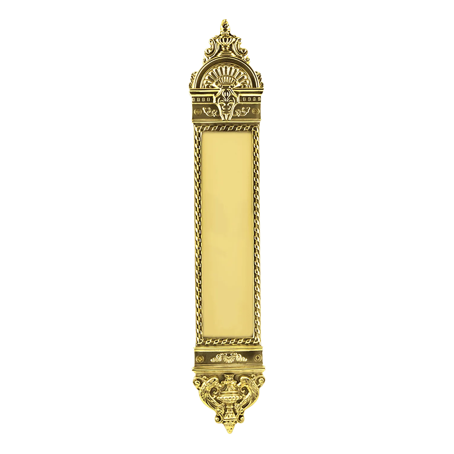 New Orleans Pushplate in Unlacquered Brass