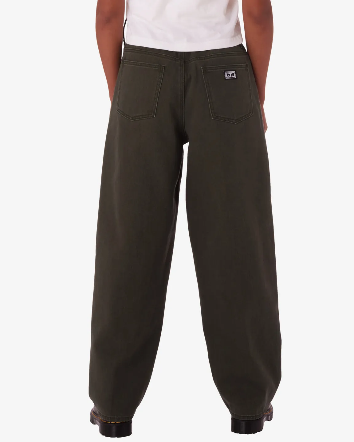 Obey LEAH BAGGY 5-POCKET PANT - DUFFLE BAG FADED WASH