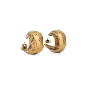 Olivia Medium Hoop Earrings in Antique Gold