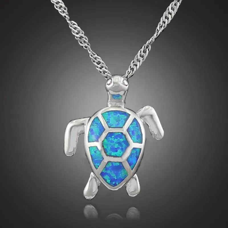 Opal Sea Turtle Necklace