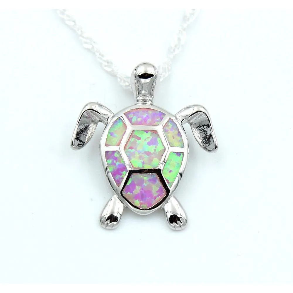 Opal Sea Turtle Necklace