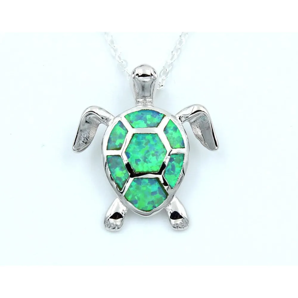 Opal Sea Turtle Necklace
