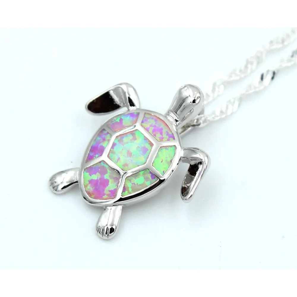 Opal Sea Turtle Necklace