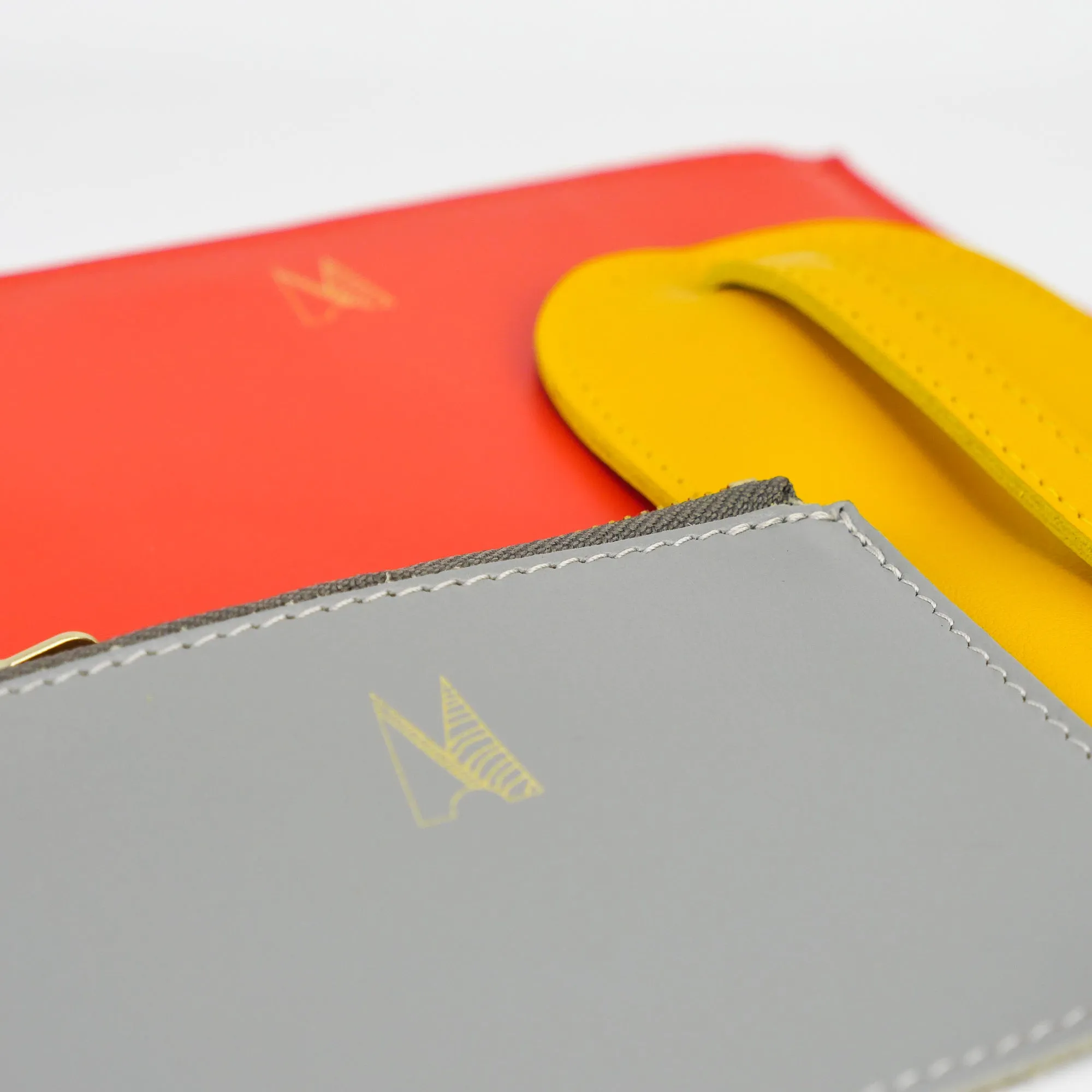 Orange Leather Zip Purse - Roam